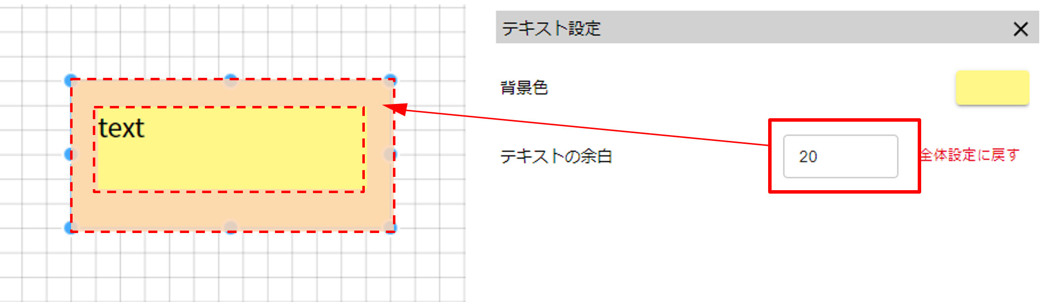 テキストの余白