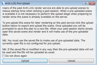 Pre-Uploading ウィンドウ