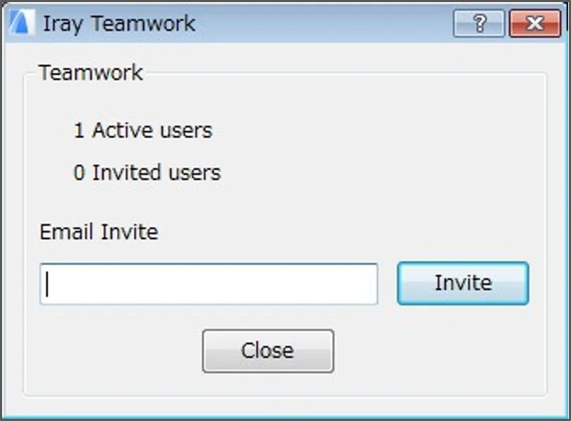 Iray Teamwork ダイアログ